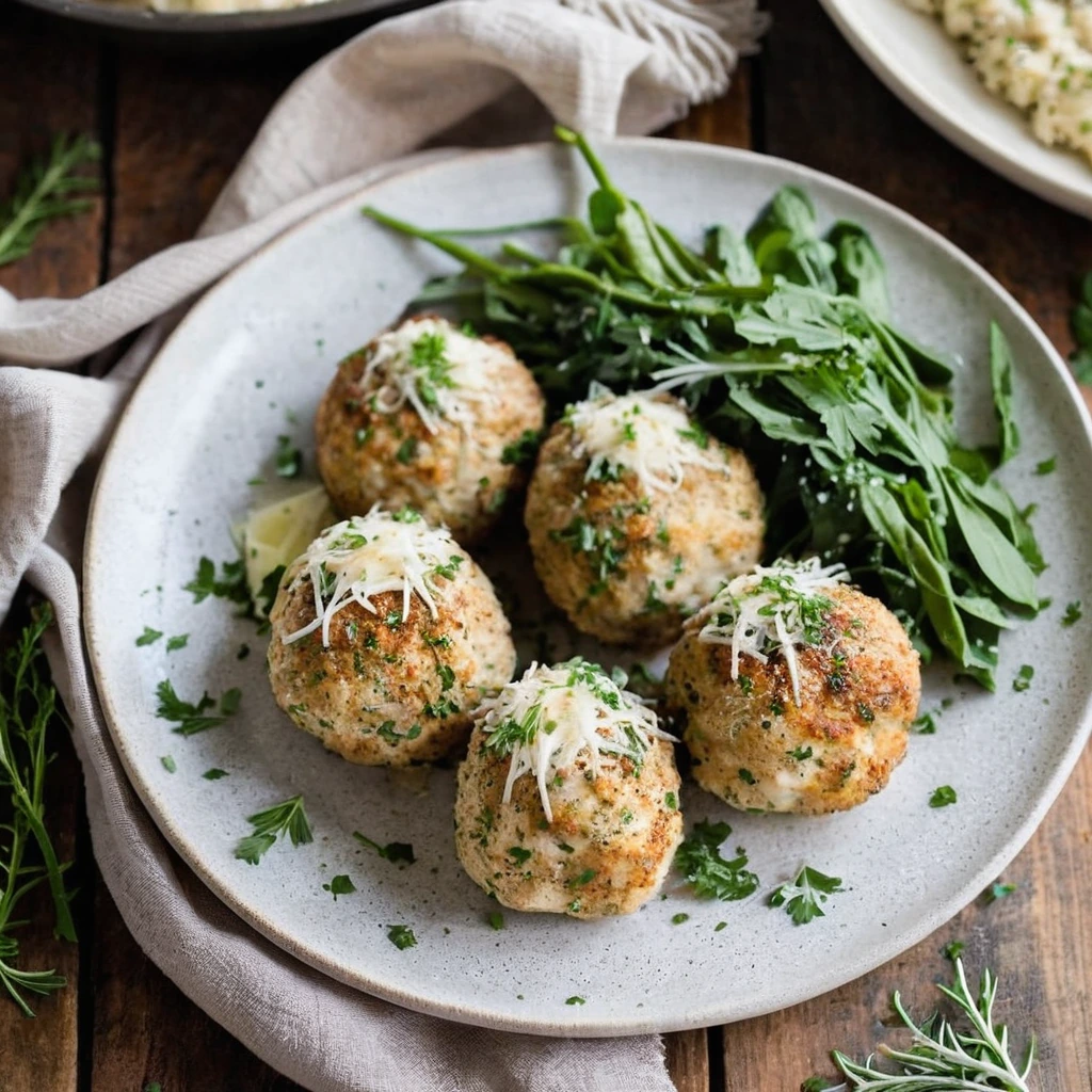 Sheet Pan Herb Parmesan Chicken Meatballs