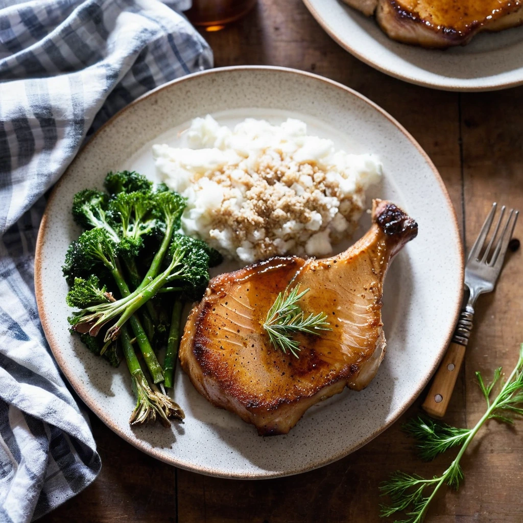 Sheet Pan Maple Brown Sugar Pork Chops