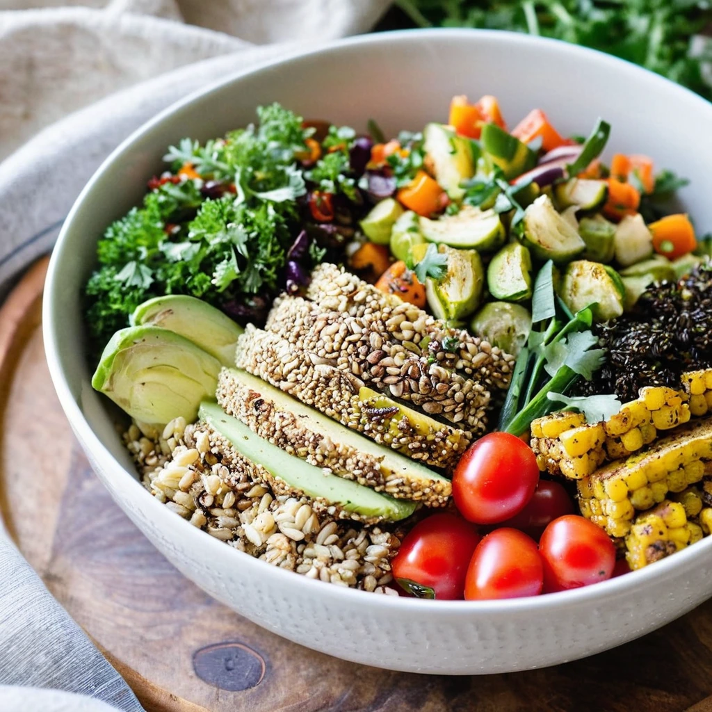 Sheet Pan Roasted Vegetable Grain Bowl