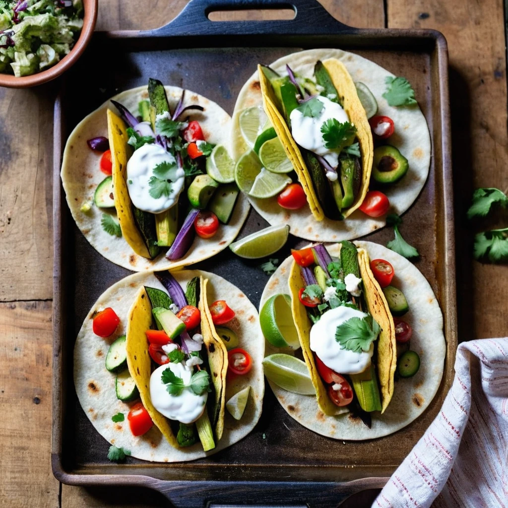 Sheet Pan Roasted Vegetable Tacos