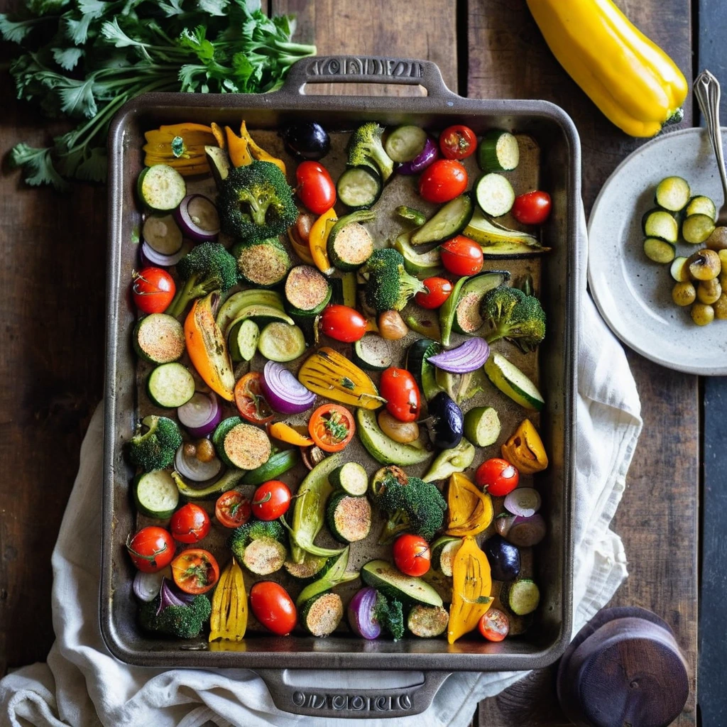 Sheet Pan Smoky Vegetable Bake