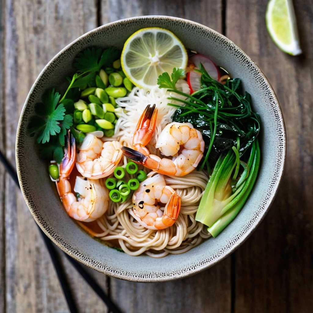 Shrimp Miso Noodle Bowls