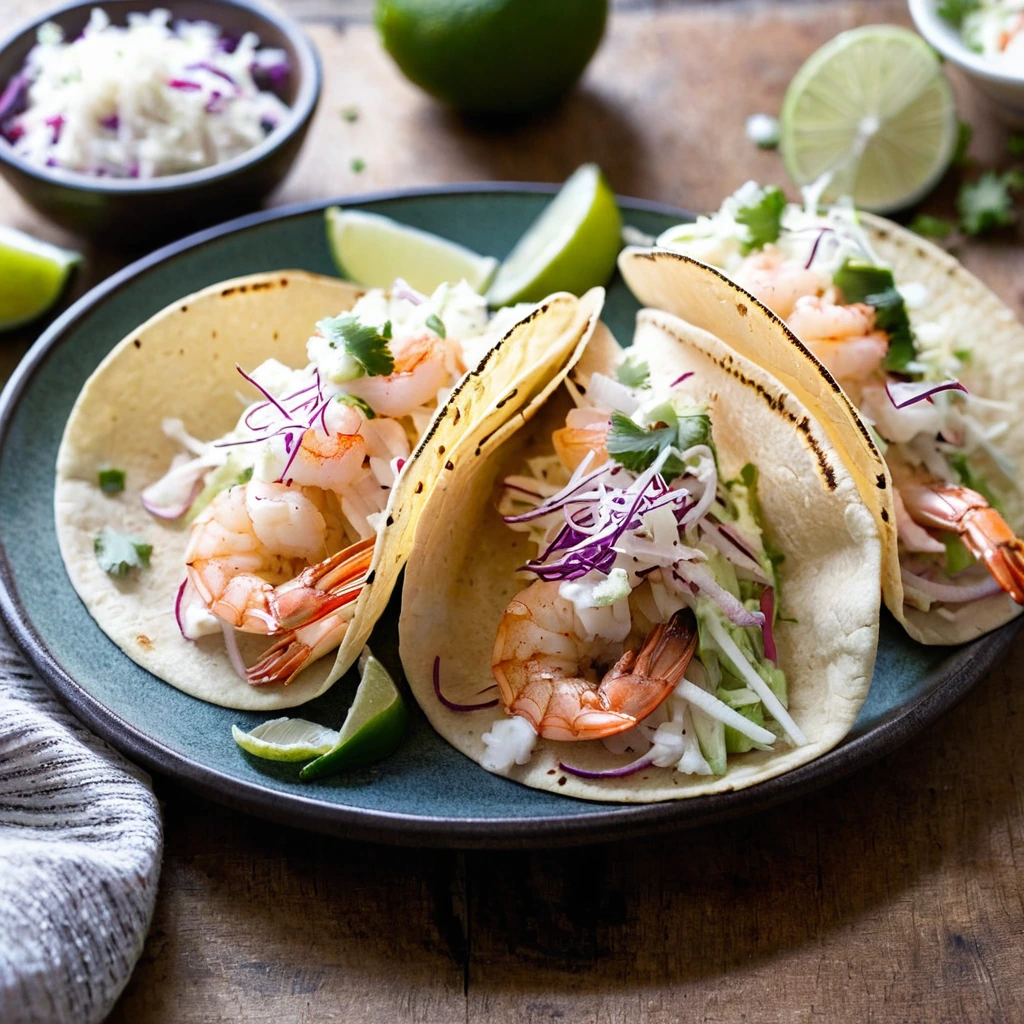 Shrimp Tacos with Slaw