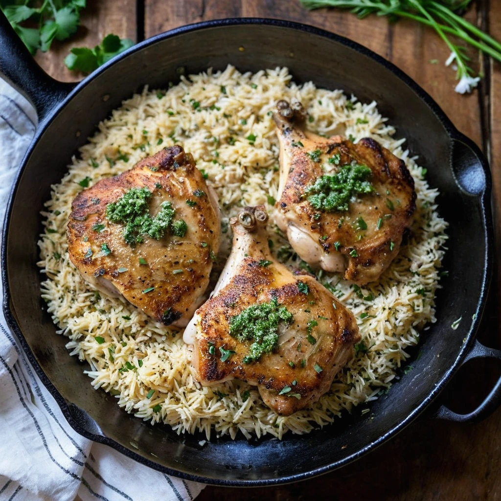 Skillet Garlic Butter Chicken Thighs