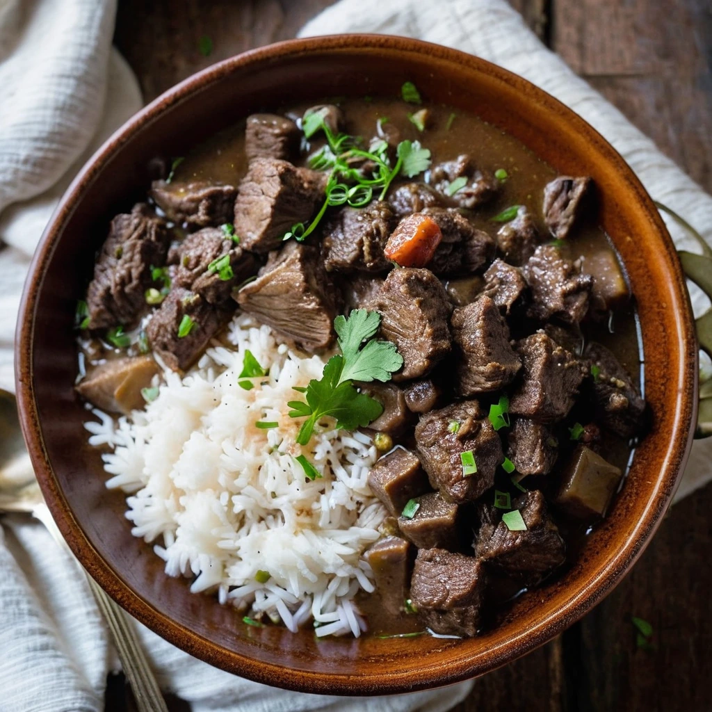 Slow Cooker Black Pepper Beef Stew Meat