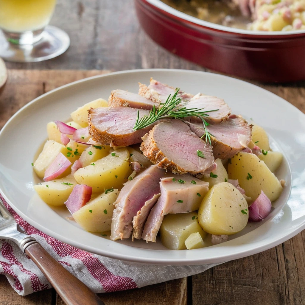 Slow Cooker Ham and Potato Casserole