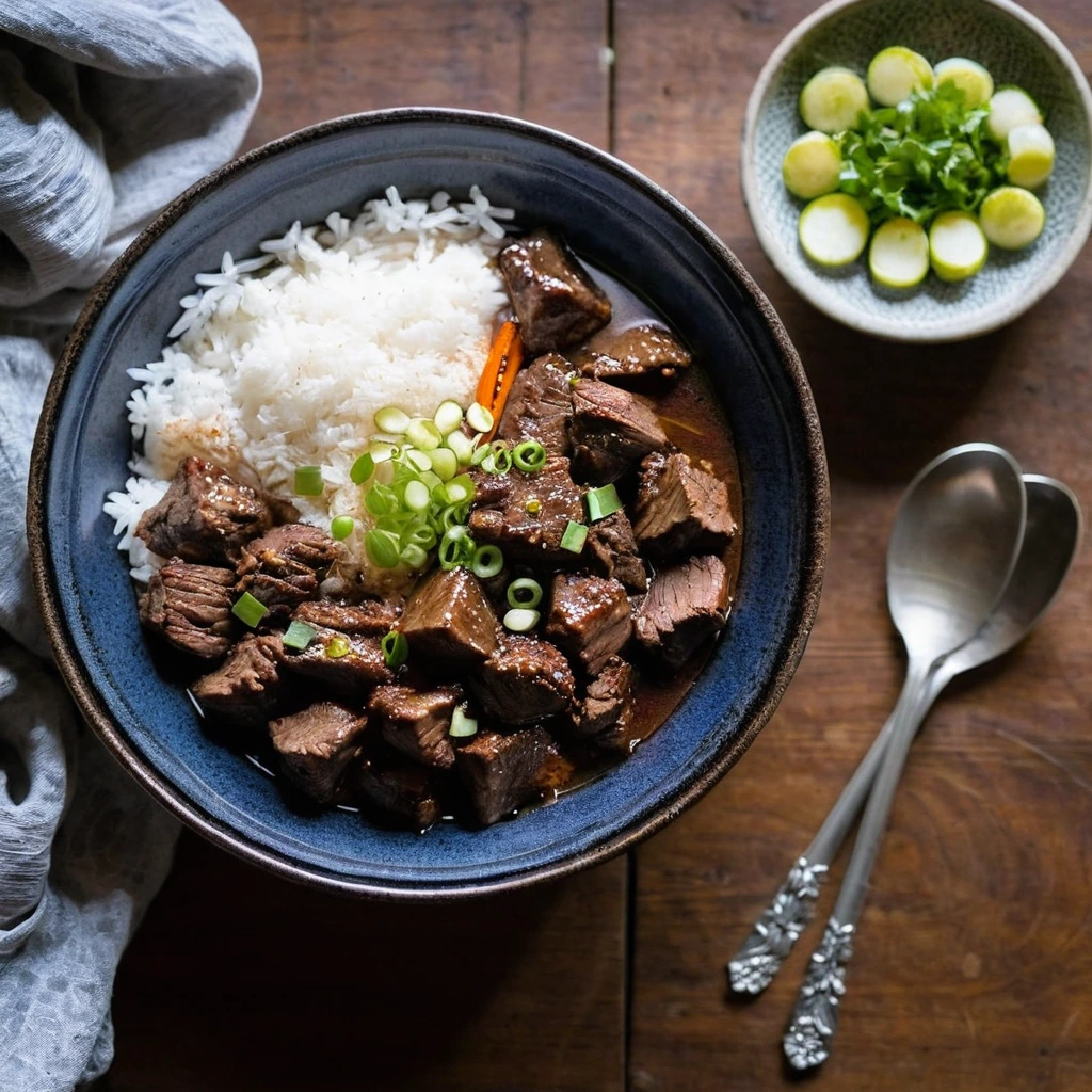 Slow Cooker Korean BBQ Beef Stew Meat
