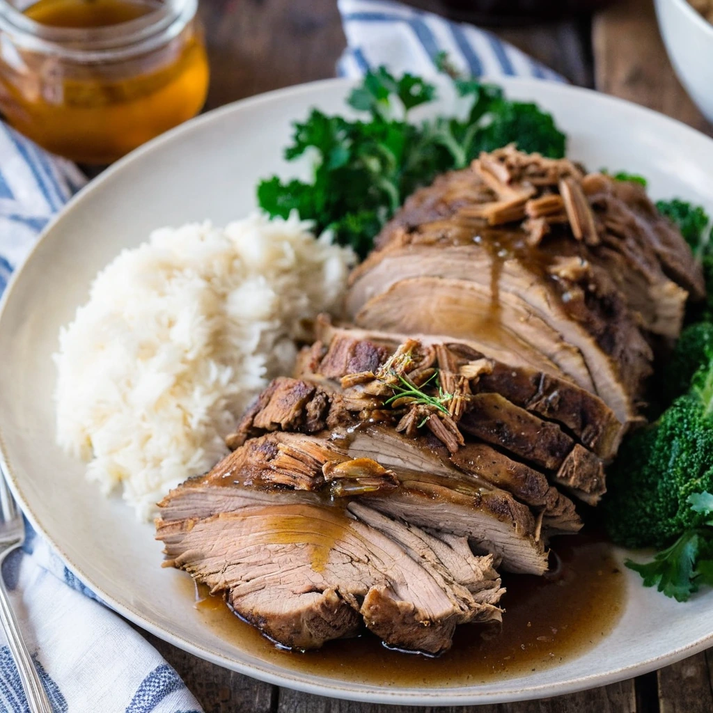 Slow Cooker Maple Brown Sugar Pork Shoulder