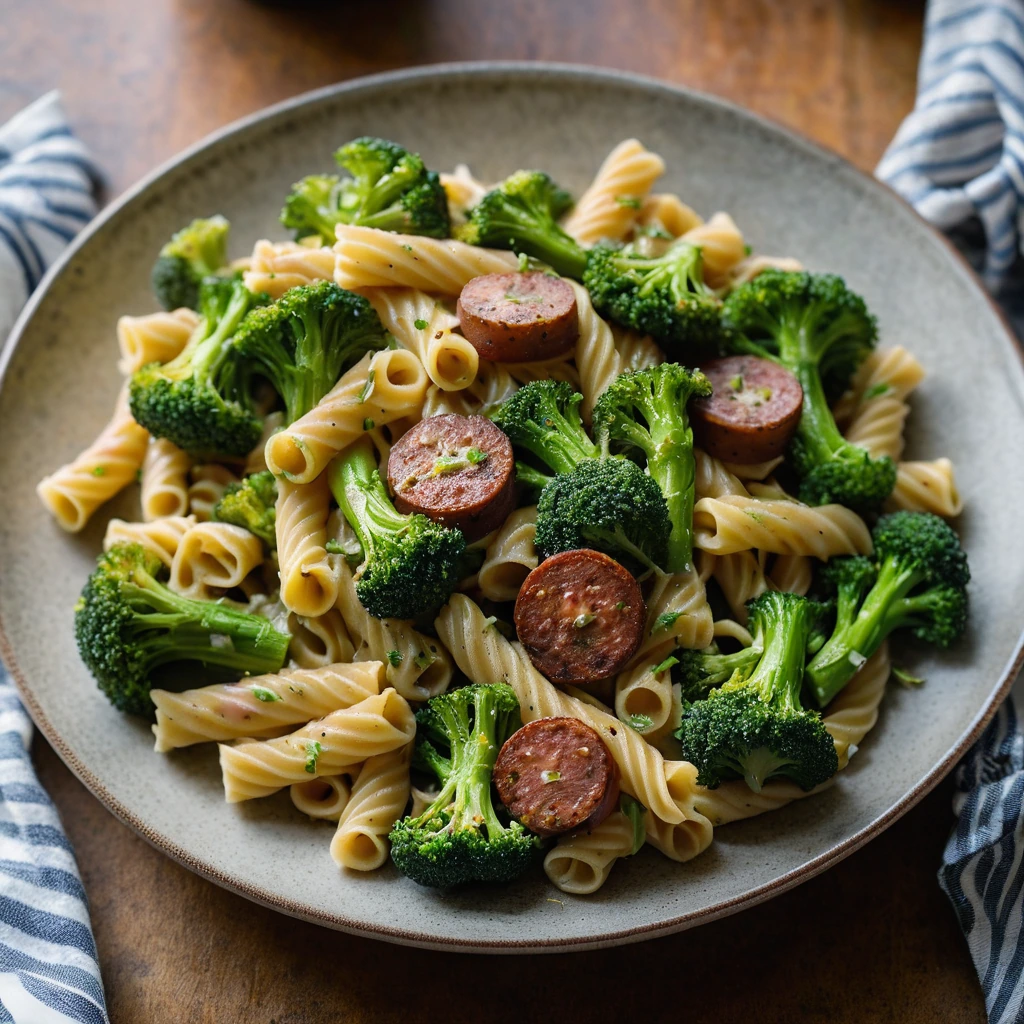 Smoked Sausage and Broccoli Cheddar Pasta