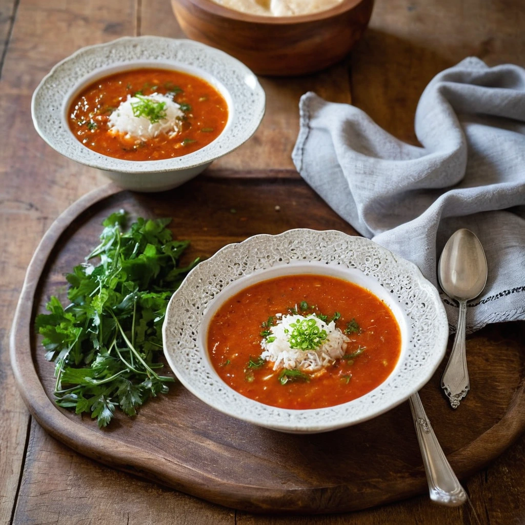 Smoky Tomato And Rice Soup