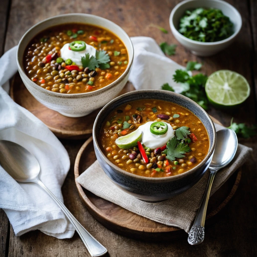 Spicy Lentil Chili Soup