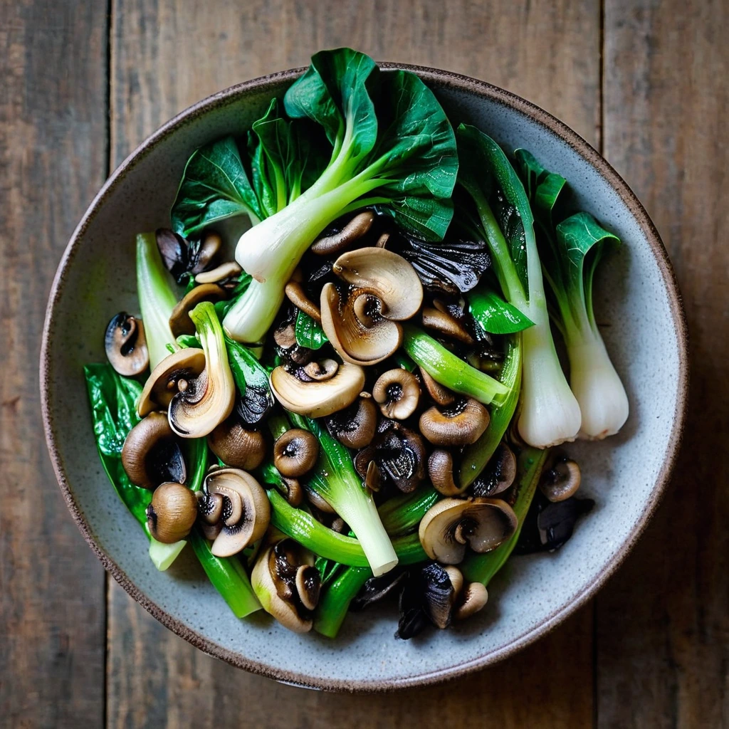 Stir-Fry Bok Choy and Mushrooms