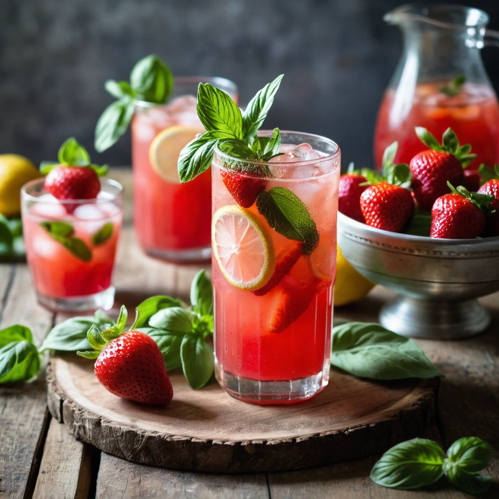 Strawberry Basil Lemonade