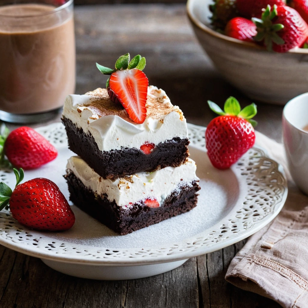 Strawberry Shortcake Brownies