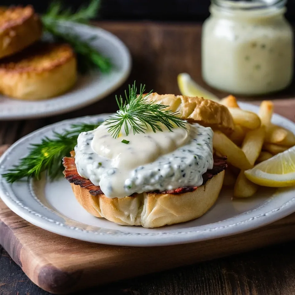 A plated serving of Tartar Sauce