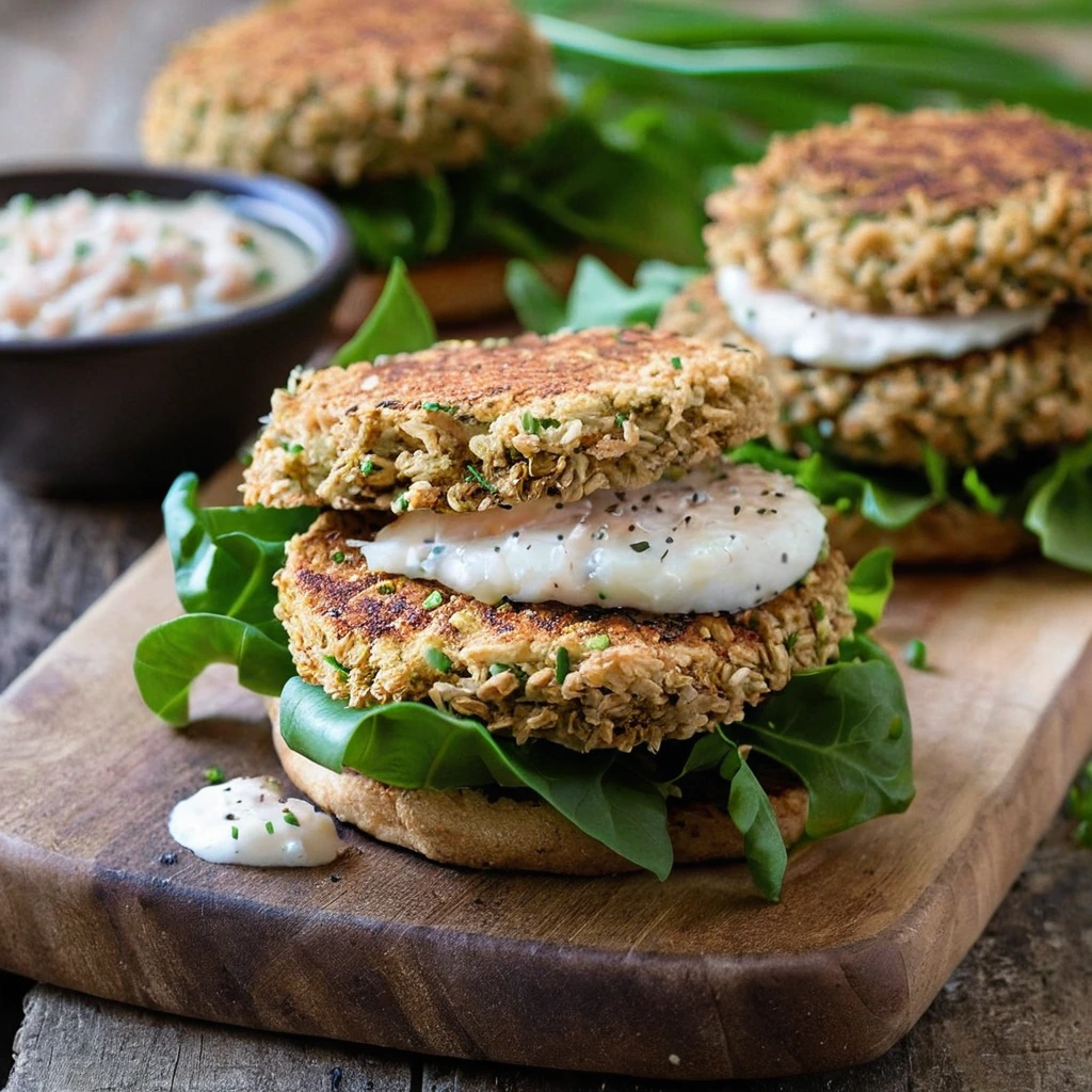 A plated serving of Tuna Patties