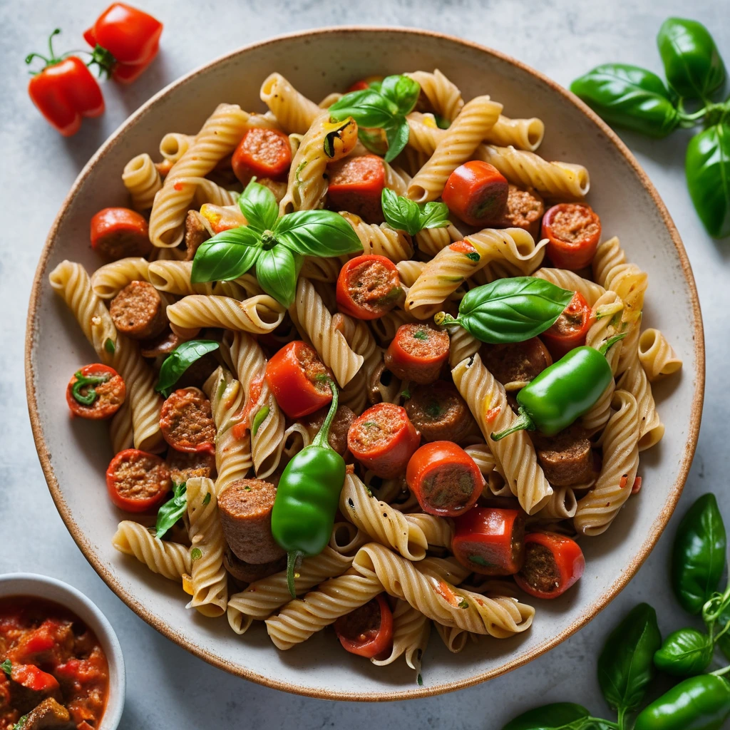 Turkey Sausage and Pepper Pasta Toss