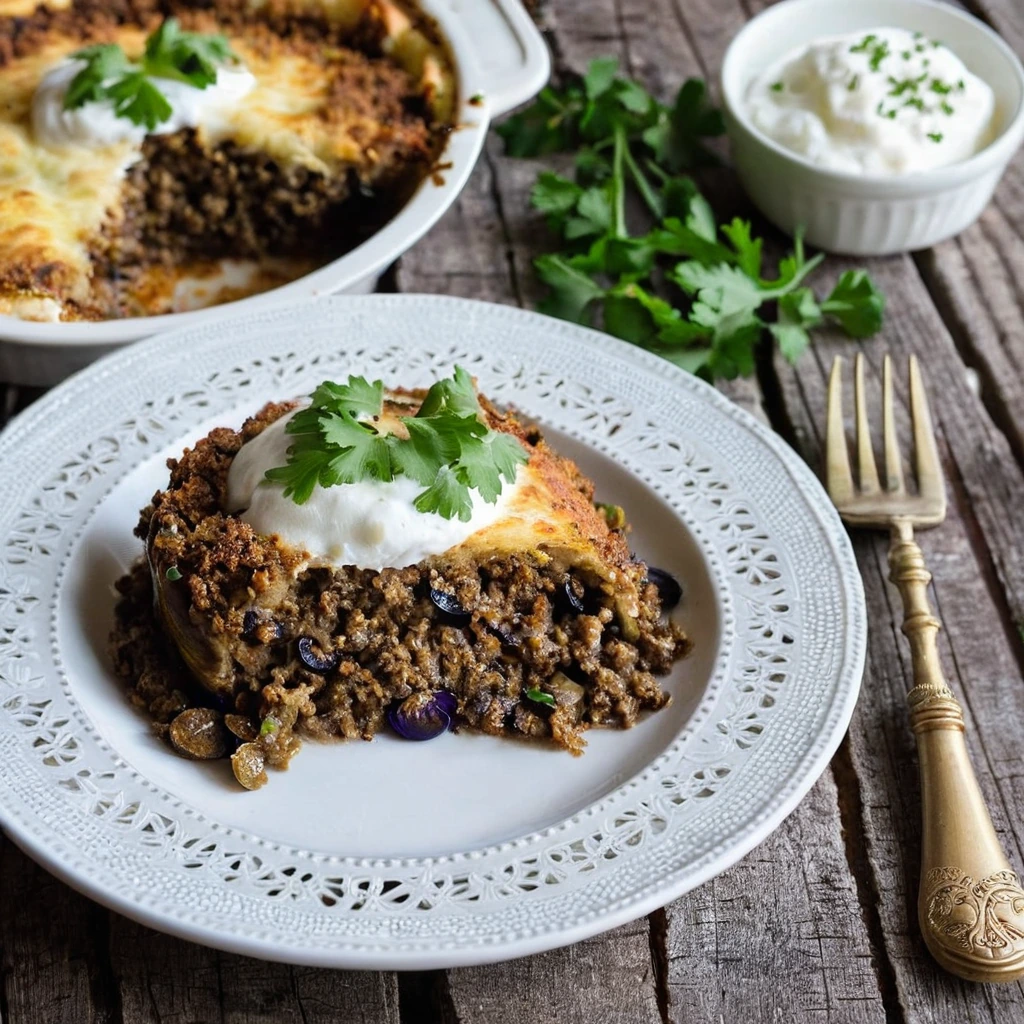 Turkish Eggplant Moussaka Bake