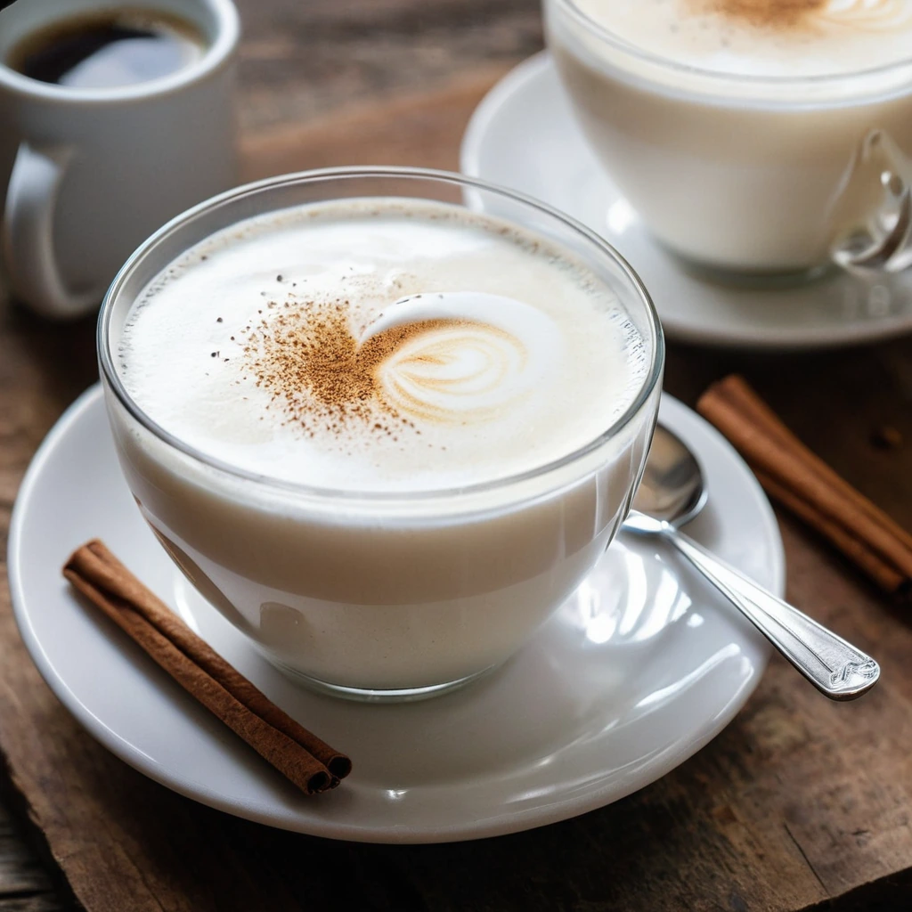 A plated serving of Vanilla Chai Latte