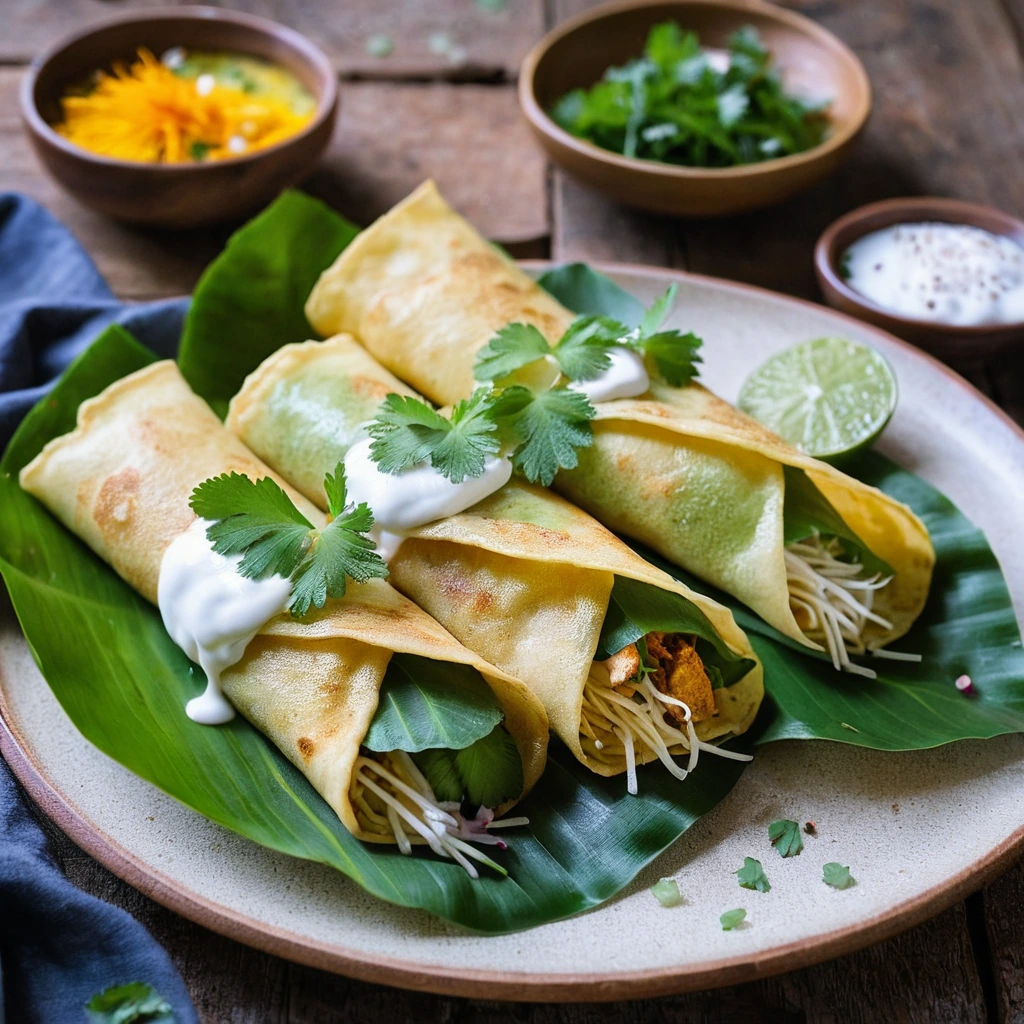 Vietnamese Banh Xeo Crepes