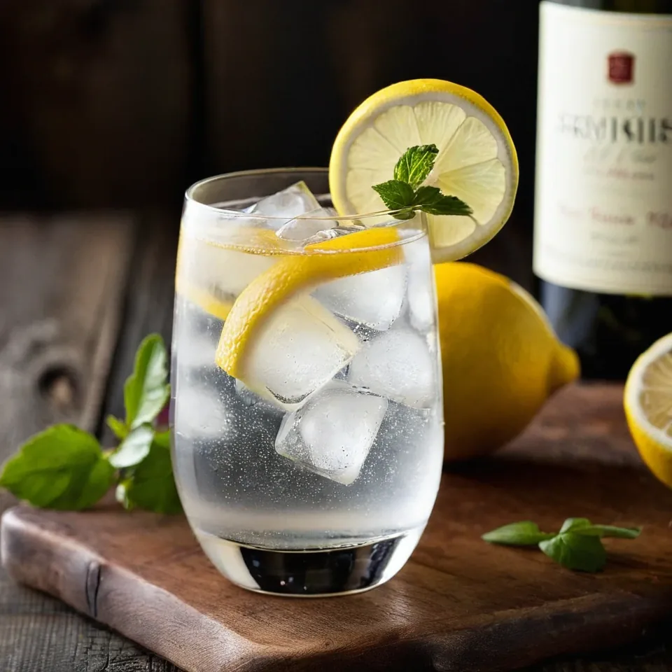 A plated serving of Wine Spritzer