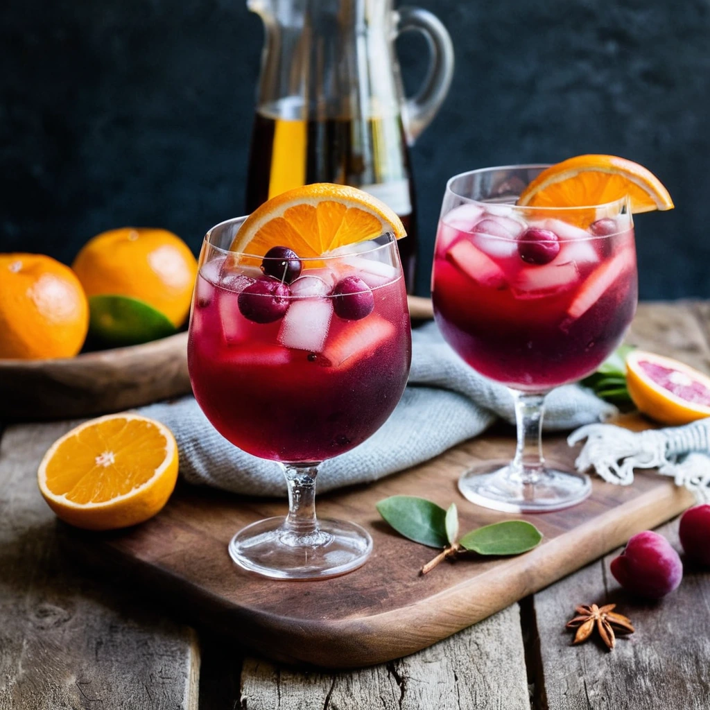 Winter Sangria Mocktail